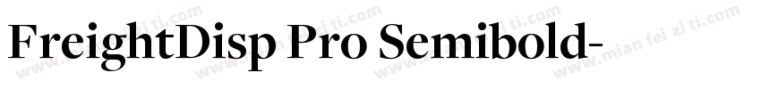 FreightDisp Pro Semibold字体转换
